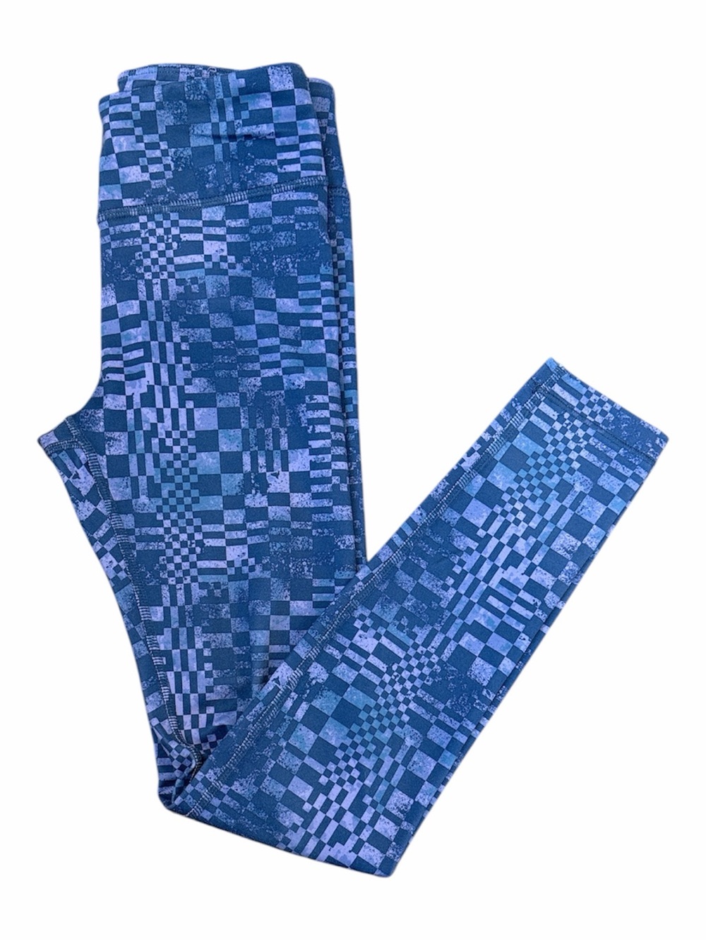 Athleta Girl Chit Chat Blue & Purple Geometric Print Leggings